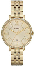 Fossil Jacqueline Gold Dial Gold Steel Strap Watch for Women - ES3547