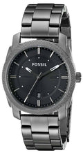 Fossil Machine Chronograph Black Dial Grey Steel Strap Watch for Men - FS4774