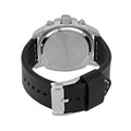 Fossil Modern Machine Chronograph Black Dial Black Leather Strap Watch for Men - FS4928