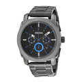 Fossil Machine Chronograph Brown Dial Grey Steel Strap Watch for Men - FS4931