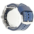 Fossil Machine Chronograph Blue Dial Blue Leather Strap Watch for Men - FS5262