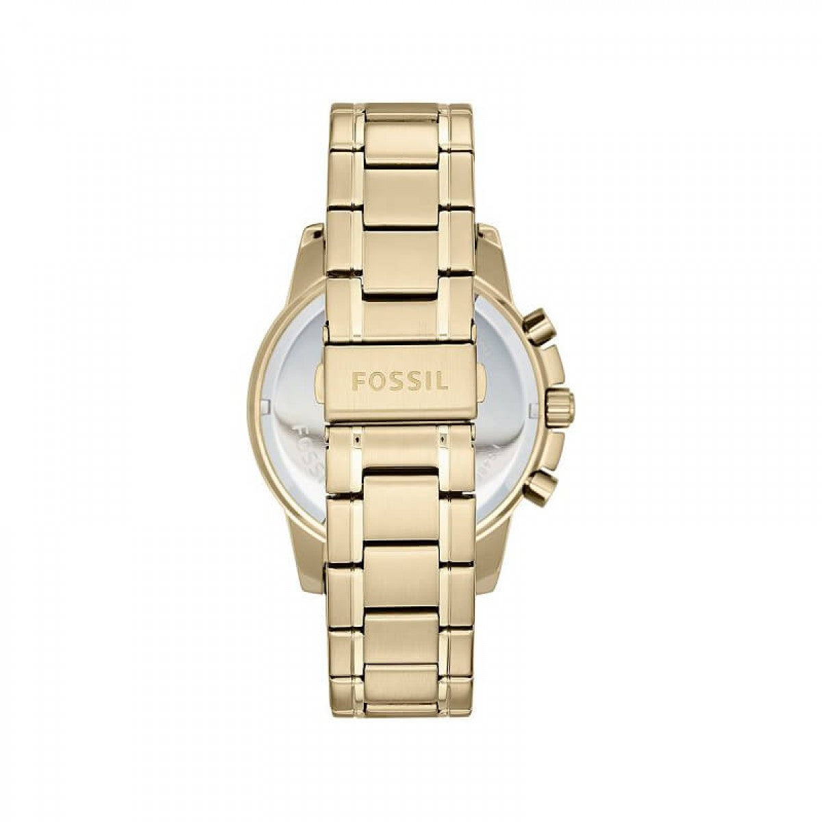 Fossil Machine Gold Dial Gold Steel Strap Watch for Men - FS5264