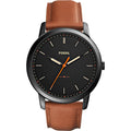 Fossil The Minimalist Black Dial Brown Leather Strap Watch for Men - FS5305