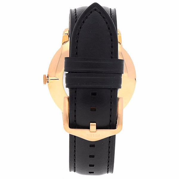 Fossil The Minimalist Black Dial Black Leather Strap Watch for Men - FS5376