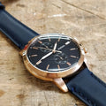 Fossil Townsman Chronograph Blue Dial Blue Leather Strap Watch for Men - FS5436