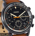 Fossil Goodwin Luggage Chronograph Black Dial Brown Leather Strap Watch for Men - FS5501