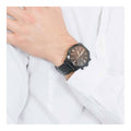 Fossil Goodwin Chronograph Black Dial Black Leather Strap Watch for Men - FS5585