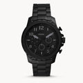 Fossil Bowman Chronograph Black Dial Black Steel Strap Watch for Men - FS5603