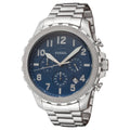 Fossil Bowman Chronograph Blue Dial Silver Steel Strap Watch for Men - FS5604