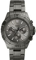 Fossil Garrett Chronograph Grey Dial Grey Steel Strap Watch for Men - FS5621