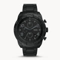 Fossil Bronson Chronograph Black Dial Black Steel Strap Watch for Men - FS5712