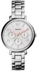 Fossil Jacqueline Multifunction White Dial Silver Steel Strap Watch for Women - ES3738