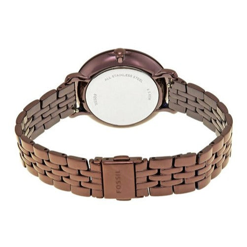 Fossil Jacqueline Brown Dial Brown Steel Strap Watch for Women - ES4275