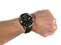 Fossil Grant Chronograph Black Dial Brown Leather Strap Watch for Men - FS4813