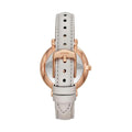 Fossil Jacqueline Mother of Pearl Dial White Leather Strap Watch for Women - ES4672