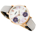 Fossil Jacqueline Mother of Pearl Dial White Leather Strap Watch for Women - ES4672