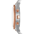 Fossil Perfect Boyfriend Mother of Pearl White Dial Two Tone Steel Strap Watch for Women - ES4135