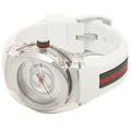 Gucci Sync Quartz White Dial White Rubber Strap Unisex Watch - YA137302