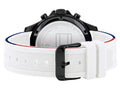 Tommy Hilfiger Bank Chronograph White Dial White Rubber Strap Watch for Men - 1791723