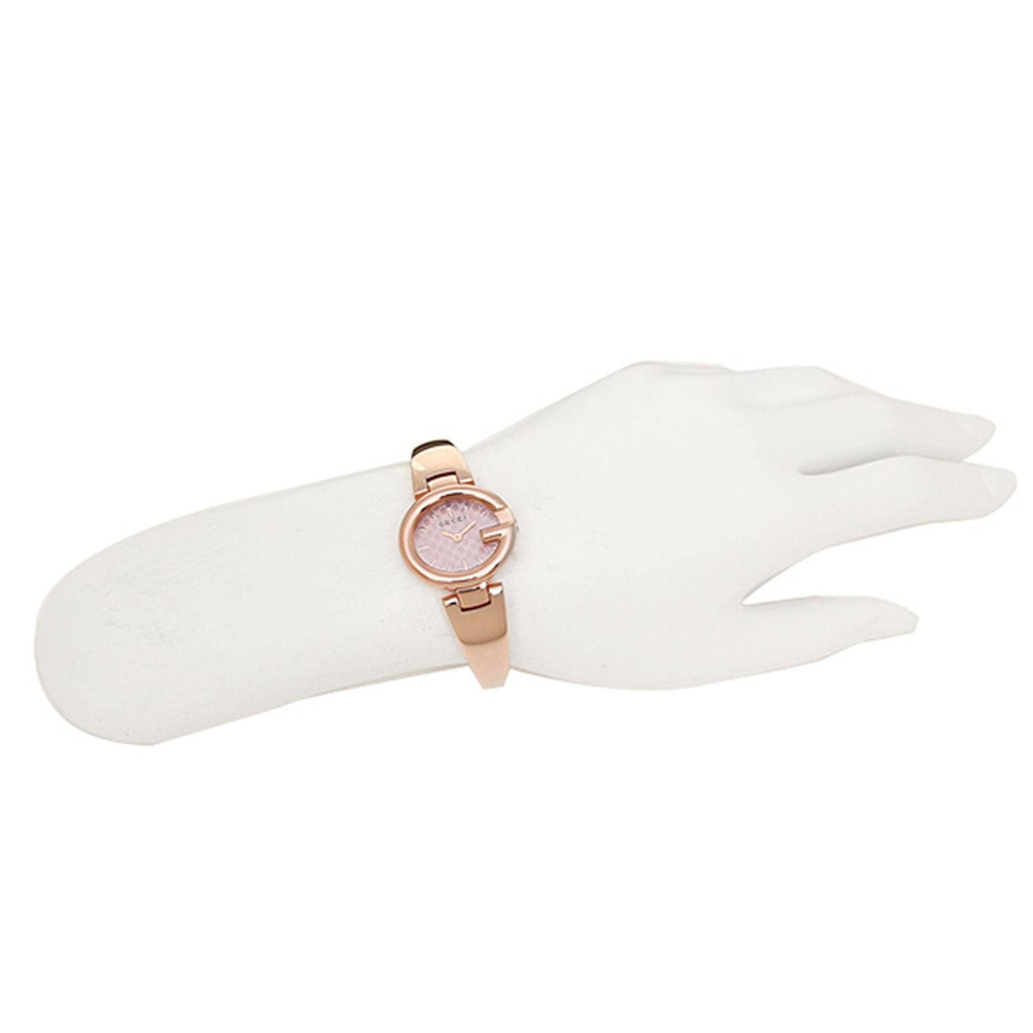 Gucci Guccisima Mother of Pearl White Dial Rose Gold Steel Strap Watch for Women - YA134512