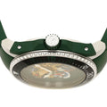 Gucci Dive Tiger Head Motif Green Dial Green Rubber Strap Watch For Men - YA136316