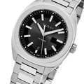 Gucci GG2570 Quartz Black Dial Silver Steel Strap Watch For Men - YA142401