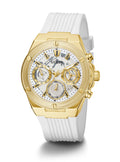 Guess Athena White Dial White Rubber Strap Watch for Women - GW0409L2