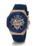 Guess Momentum Chronograph Blue Dial Blue Rubber Strap Watch for Men - GW0263G2