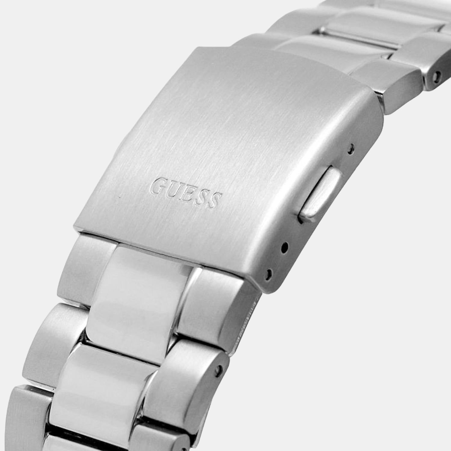 Guess Connoisseur Blue Dial Silver Steel Strap Watch for Men - GW0265G7