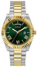 Guess Connoisseur Green Dial Two Tone Steel Strap Watch for Men - GW0265G8