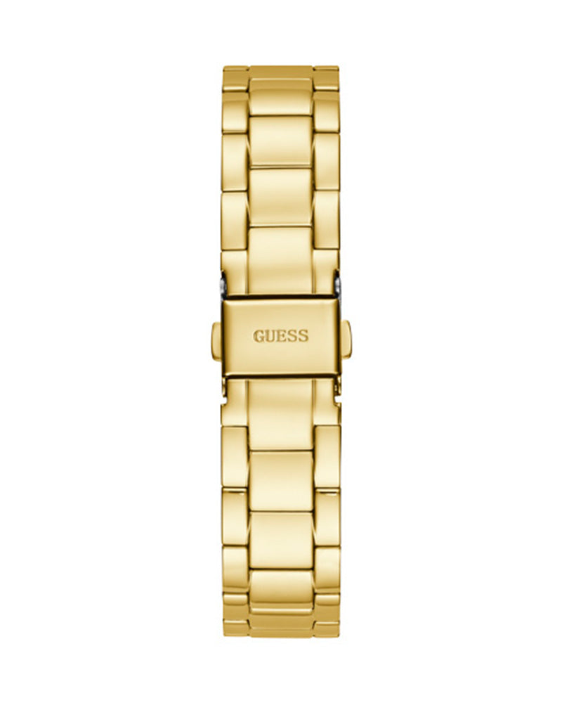 Guess Luna White Dial Gold Steel Strap Watch for Women - GW0308L2