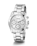 Guess Eclipse Multi Function Silver Dial Silver Steel Strap Watch for Women - GW0314L1