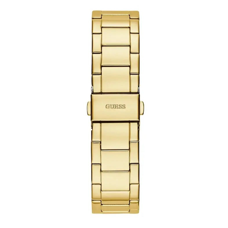 Guess Moonlight Diamonds Gold Dial Gold Steel Strap Watch for Women - GW0320L5