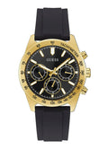 Guess Sport Multifunctional Black Dial Black Rubber Strap Watch for Men - GW0332G2