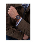 Guess Tailor Analog Blue Dial Brown Leather Strap Watch for Men - GW0389G3