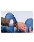 Guess Tailor Analog Blue Dial Brown Leather Strap Watch for Men - GW0389G3