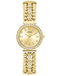 Guess Gala Diamonds Gold Dial Gold Steel Strap Watch for Women - GW0401L2