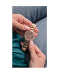 Guess Solstice Diamonds Rose Gold Dial Rose Gold Steel Strap Watch for Women - GW0403L3