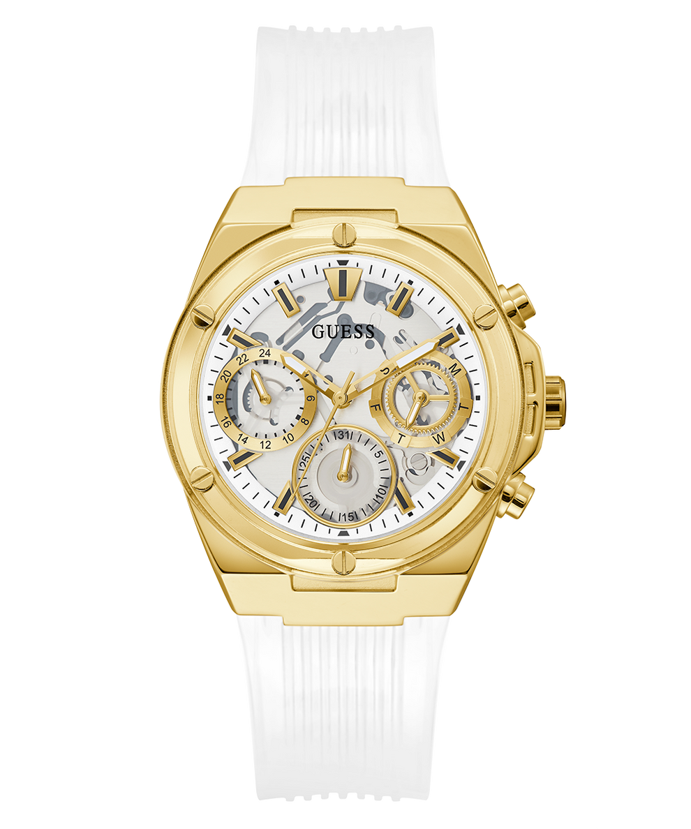 Guess Athena White Dial White Rubber Strap Watch for Women - GW0409L2