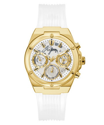 Guess Athena White Dial White Rubber Strap Watch for Women - GW0409L2