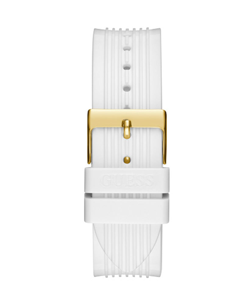 Guess Athena White Dial White Rubber Strap Watch for Women - GW0409L2