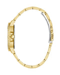 Guess Crown Jewel Diamonds White Dial Gold Steel Strap Watch for Women - GW0410L2