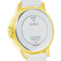 Guess Crown Jewel Multifunction Diamonds White Dial White Leather Strap Watch for Women - GW0411L1