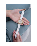 Guess Crown Jewel Multifunction Diamonds White Dial White Leather Strap Watch for Women - GW0411L1