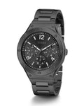 Guess Scope Multifunction Black Dial Black Steel Strap Watch for Men - GW0454G3