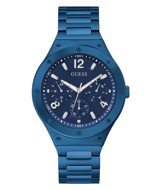 Guess Scope Multifunction Blue Dial Blue Steel Strap Watch for Men - GW0454G4