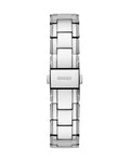 Guess Night Life Clear Silver Dial Silver Steel Strap Watch for Women - GW0470L1