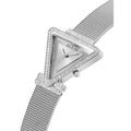 Guess Fame Diamonds Silver Dial Silver Mesh Bracelet Watch for Women - GW0508L1