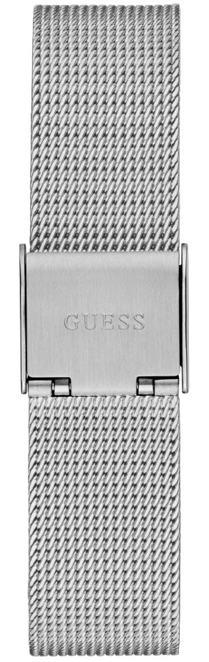 Guess Fame Diamonds Silver Dial Silver Mesh Bracelet Watch for Women - GW0508L1