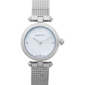 Gucci Diamantissima Diamonds Mother of Pearl Dial Silver Mesh Bracelet Watch for Women - YA141504